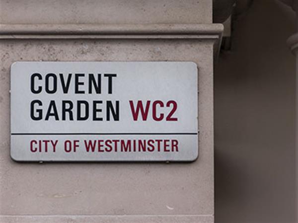 Covent Garden street sign in London